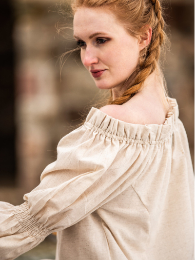 Trollfelsen Mittelalter Bluse Leonardo Carbone Emma natur Leinen05